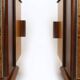 Restored Art Deco Nightstands with Black Glass Tops, 1950s, Set of 2