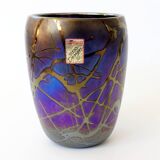 Rare Joska vase, Art Nouveau style, iridescent blown glass, Germany 1990