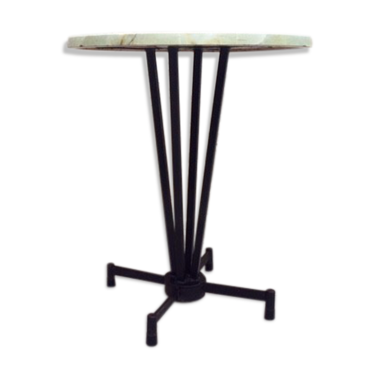 Bistro table with foot vintage cast iron