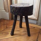Brutalist log stool