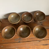 6 stoneware bowls