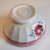 Vintage faceted bowl decorated with roses