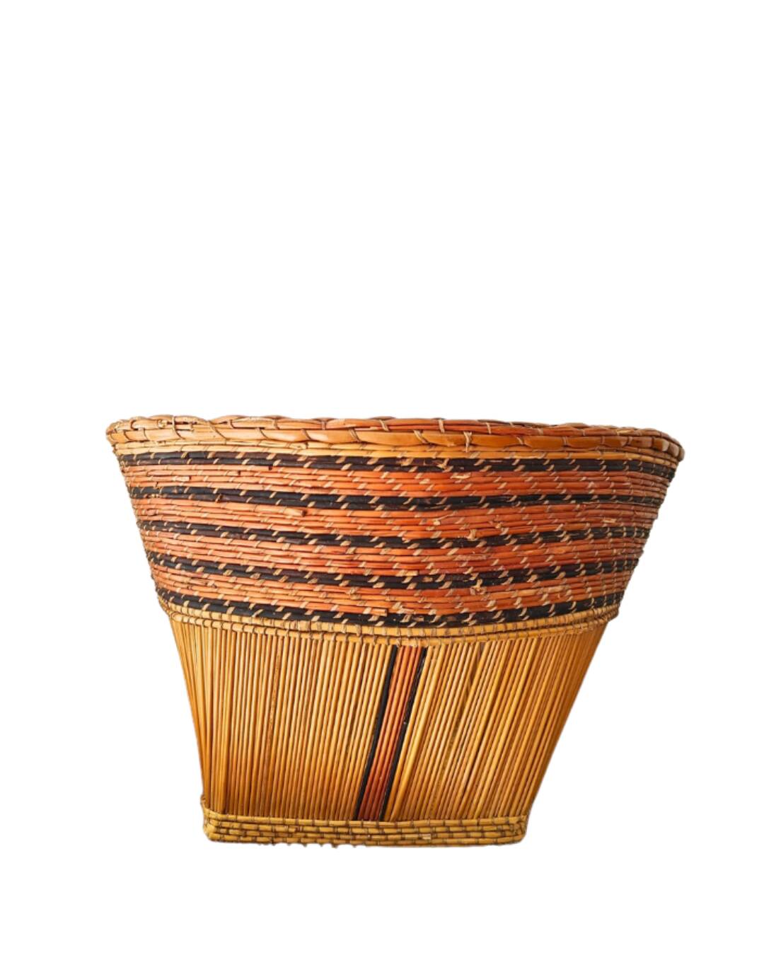 Vintage Mossi woven straw basket - Handicraft