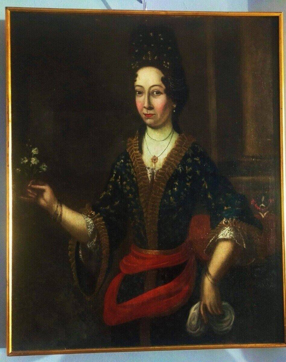Old painting portrait of a noble lady European school