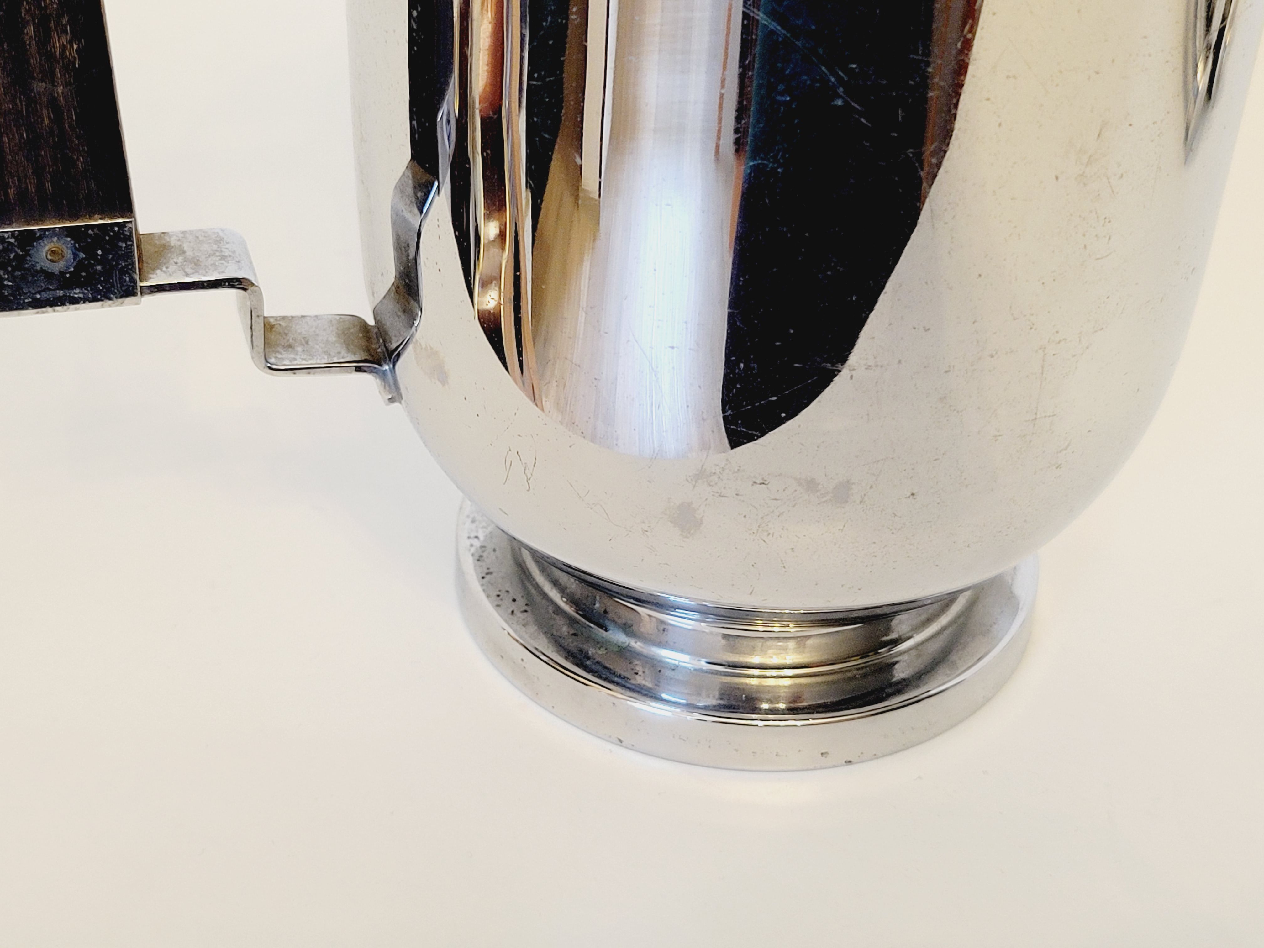 Old tea maker art deco metal and wood