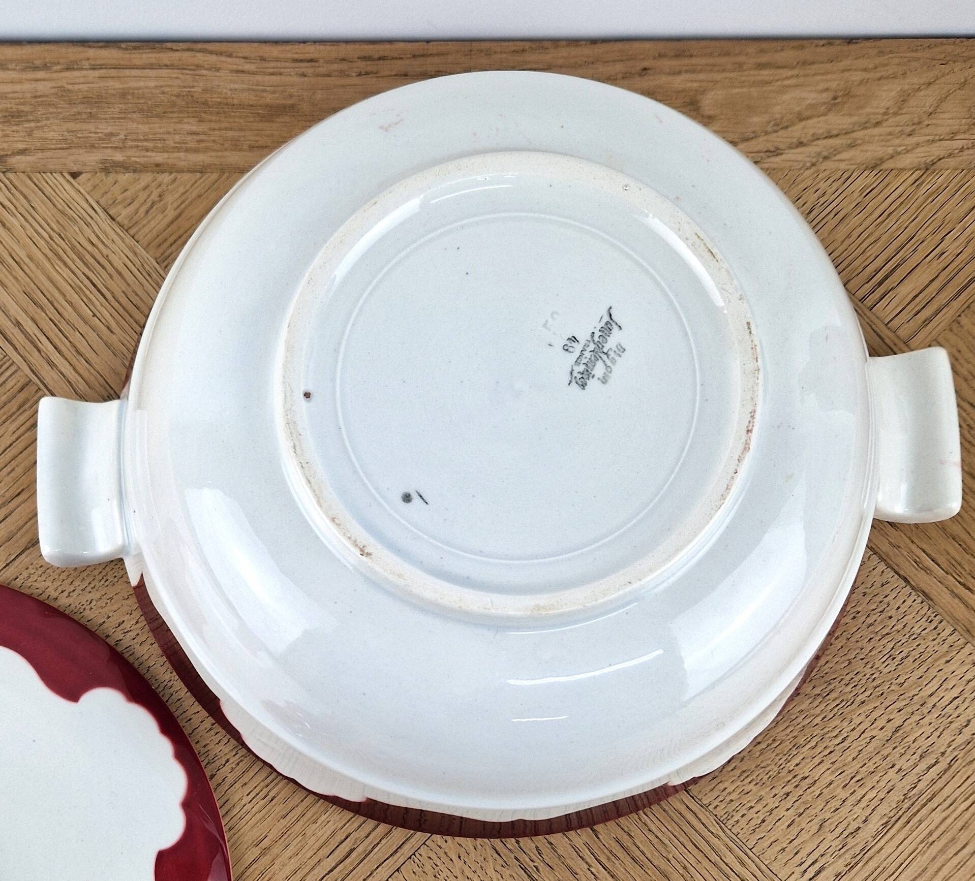 Digoin Sarreguemines soup tureen in earthenware – vintage vegetable dish