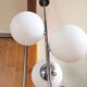 Suspension cluster 3 round opalines and stainless steel design 70s