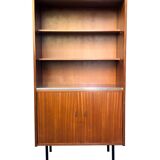 Vintage wooden bookcase with Scandinavian design