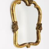 Max Welz Vienna Art Nouveau Hand-Carved Gilded Wood Wall Mirror, Austria, 1930s