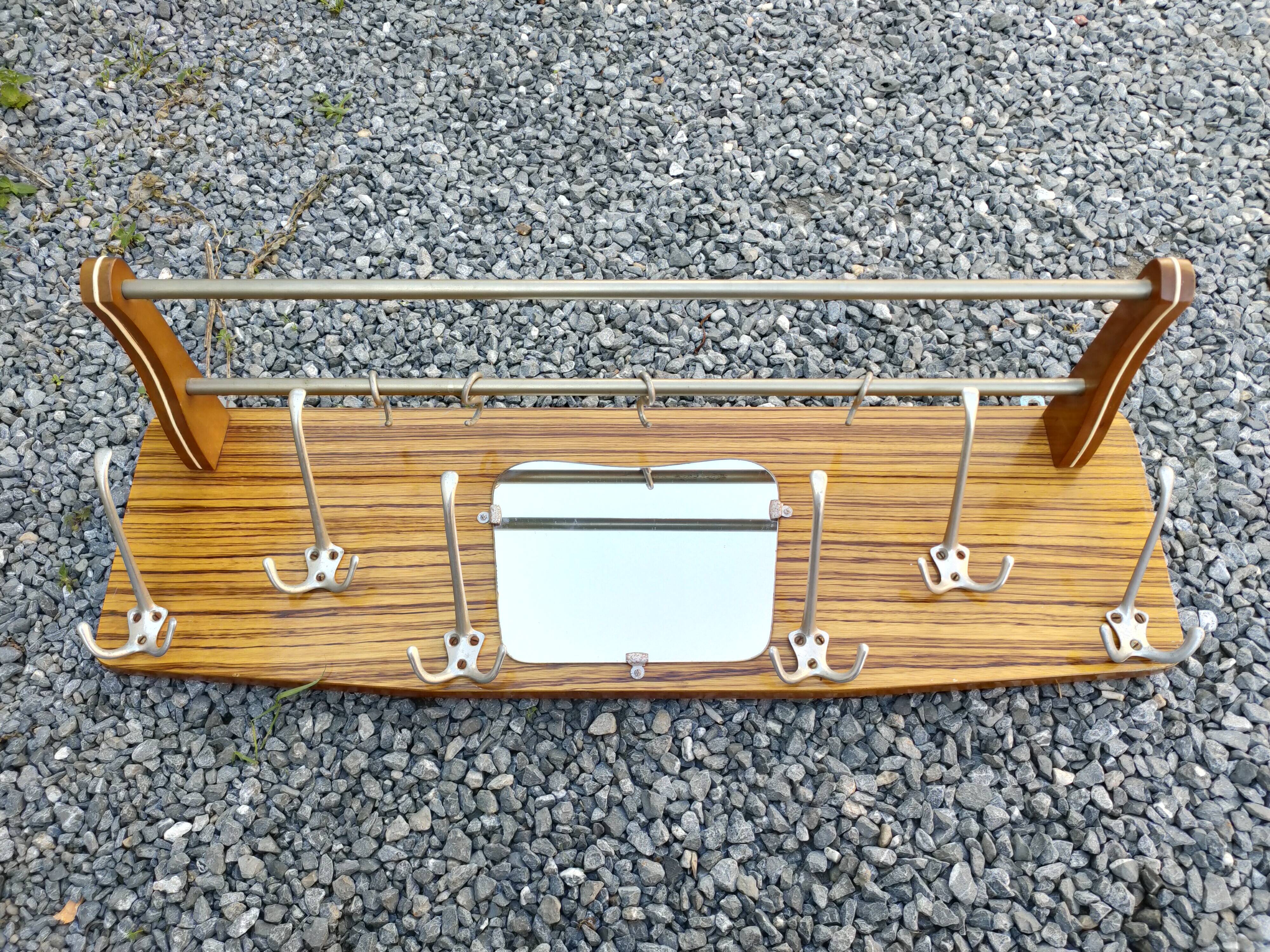 vintage coat rack with 6 hooks