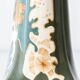 Pair of Dutch Art Nouveau Ceramic Table Lamps, circa 1915, with New Ochre Linen Shades
