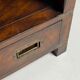 Campaign style mahogany coffee table