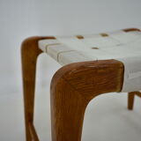 1940s, Jan Vanek Sculptural Oak Stool or Ottoman, Czechoslovakia