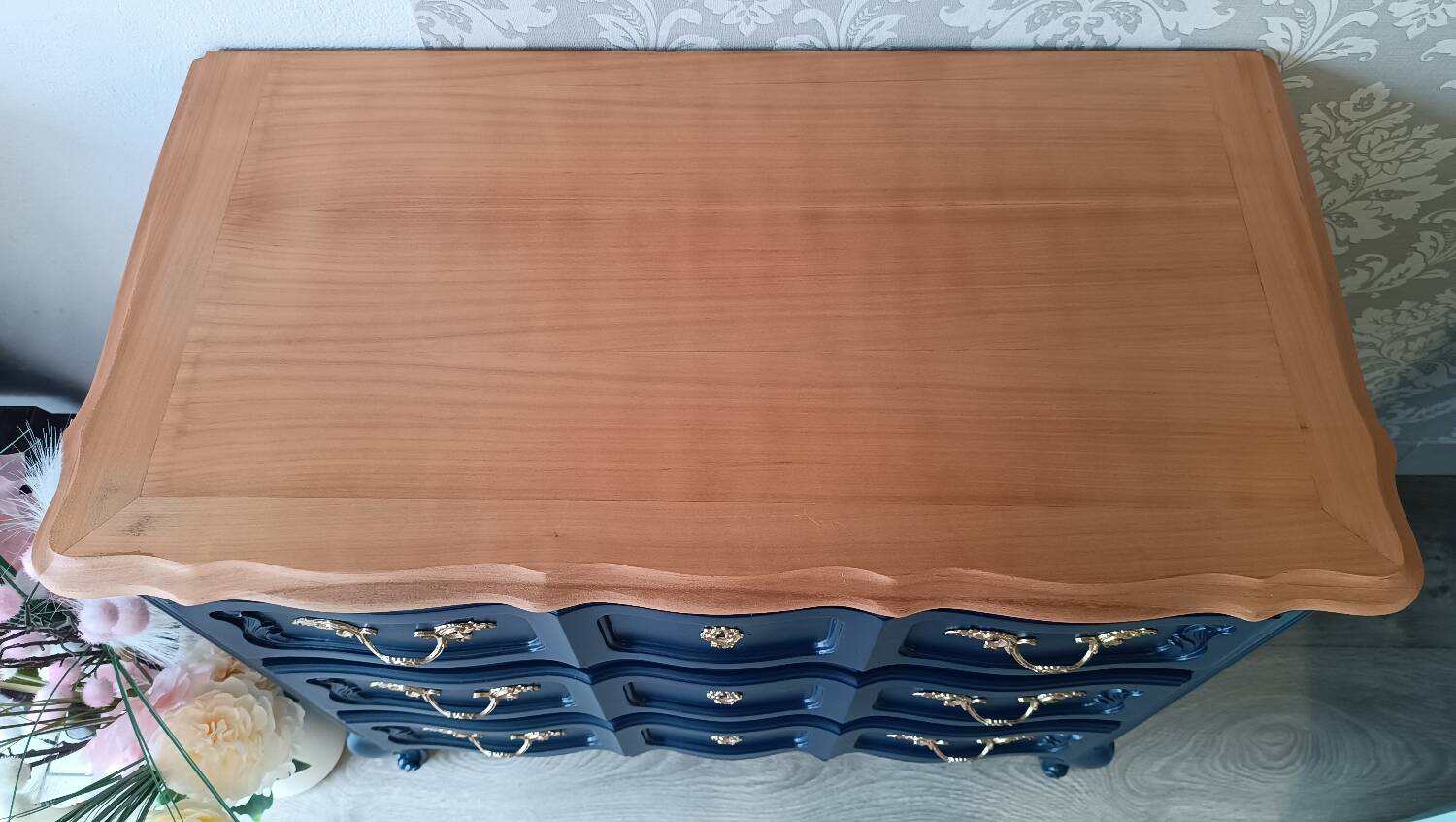 Louis XV style chest of drawers with a makeover
