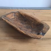 Olive wood trinket tray, 1950