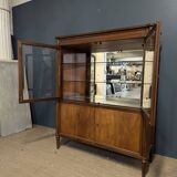 Louis XVI style cherry wood display case