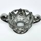 Sugar bowl, postmodernism, silver-plated brass, HEFRA, Poland, 1970s