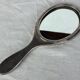 Silver metal hand mirror