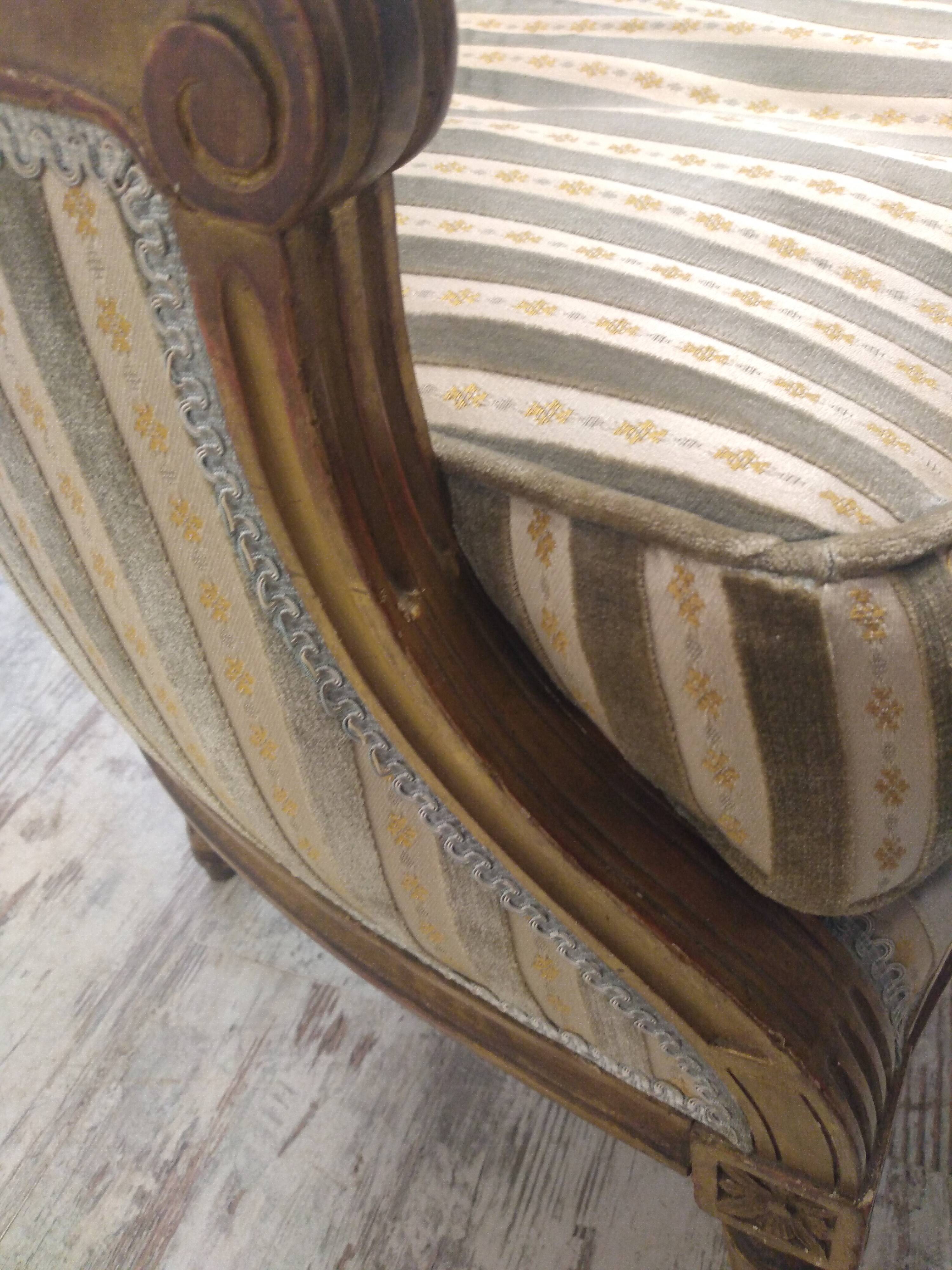 Louis XVI style bergère armchairs