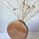 Large crackled glazed stoneware gourd vase, Sia Collection