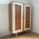 Armoire bois et rotin