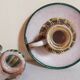 Duo of 50s ceramic hand candle holders