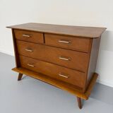 Ancienne commode vintage design français des années 50 pieds compas
