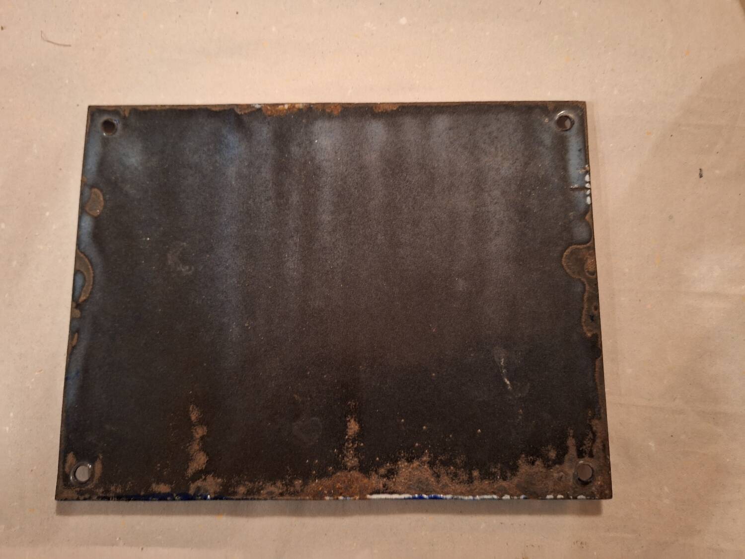 Enameled street number sign 20