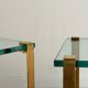 Pair of vintage gilt coffee tables by Friedrich Wilhelm Möller, 1970s