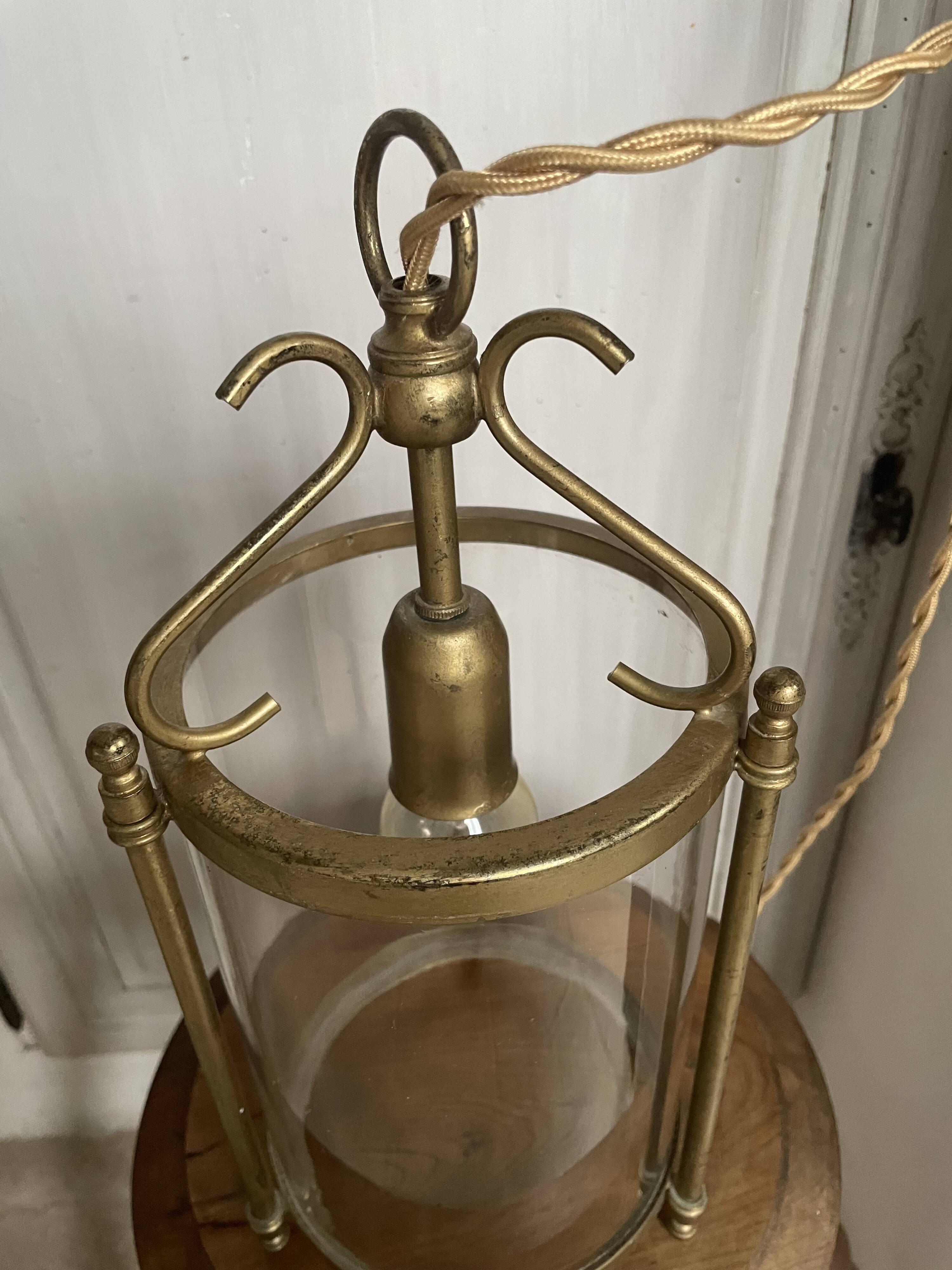 Brass hanging lamp