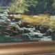 Painting oil mountain landscape