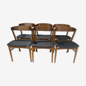 Suite de 6 chaises Farstrup modèle 206 Danemark 1960