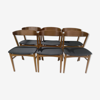 Suite of 6 chairs Farstrup model 206 Denmark 1960