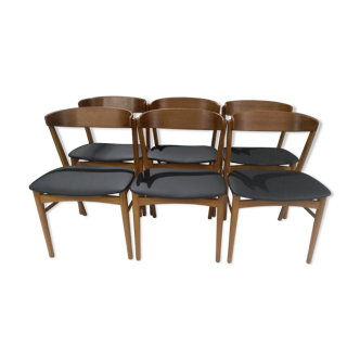 Suite of 6 chairs Farstrup model 206 Denmark 1960