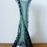 Vintage biot style bubbled glass vase