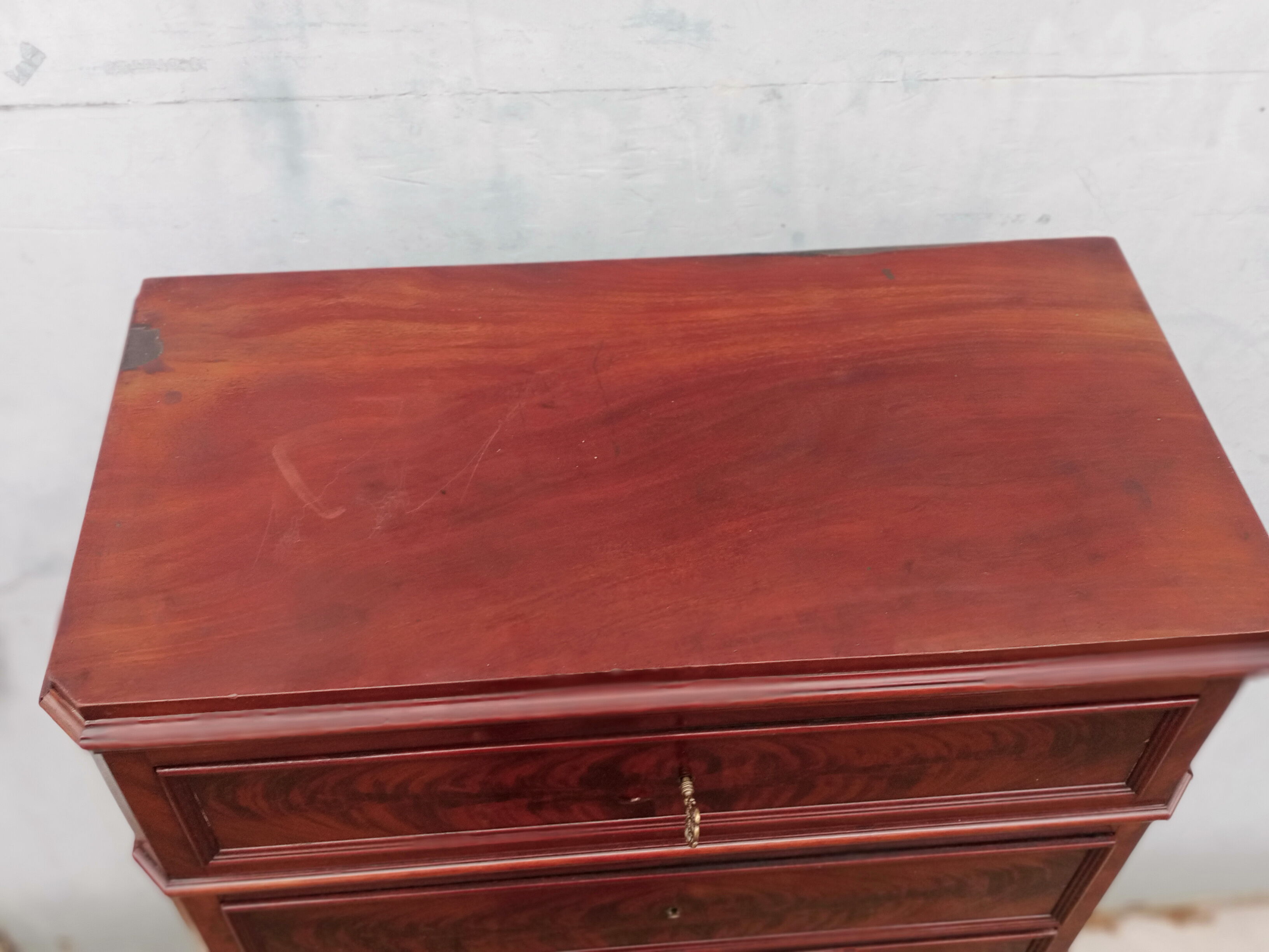 Semainier Louis Philippe mahogany
