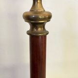 Lampe vintage bois et laiton