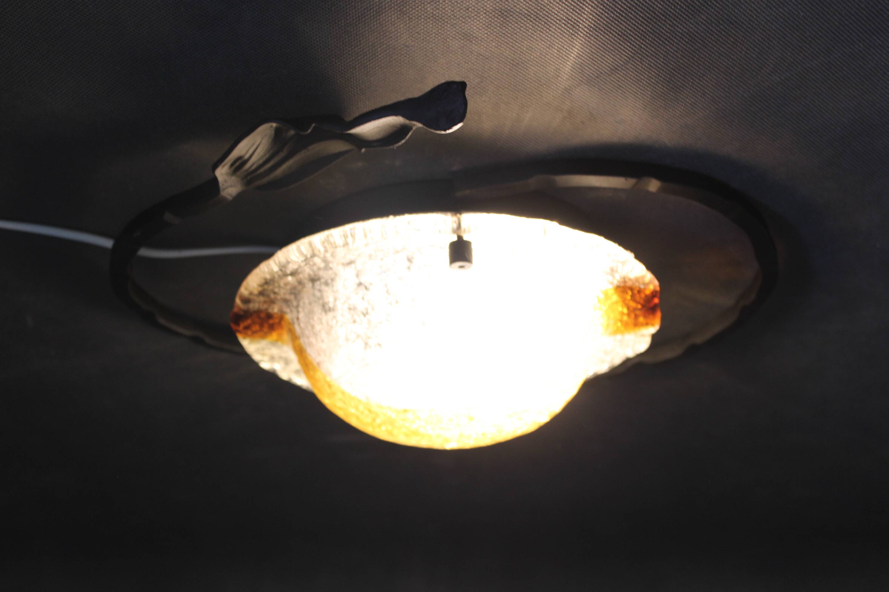 1970s Italian Wall Sculpture With Glass Shade