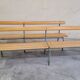 Paire de bancs d'école maternelle enfant fabrication 1950