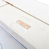 Medicine cabinet space metal double door with key Nightingale vintage