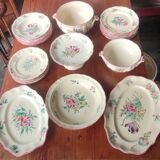 Old service dishes Lunéville floral decoration 29 pieces