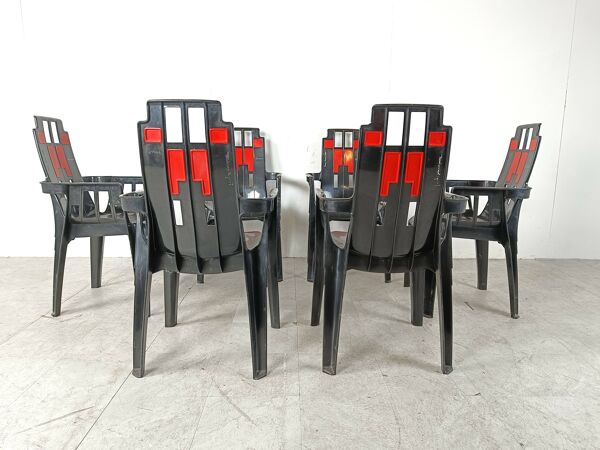 Chaises Boston par Pierre Paulin pour Henry Massonnet, 1988, Set de 6