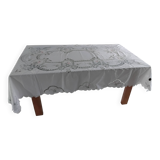 Vintage embroidered old tablecloth