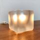 Vintage German glass cube table lamp TA 14 by Peill & Putzler, 1970s.
