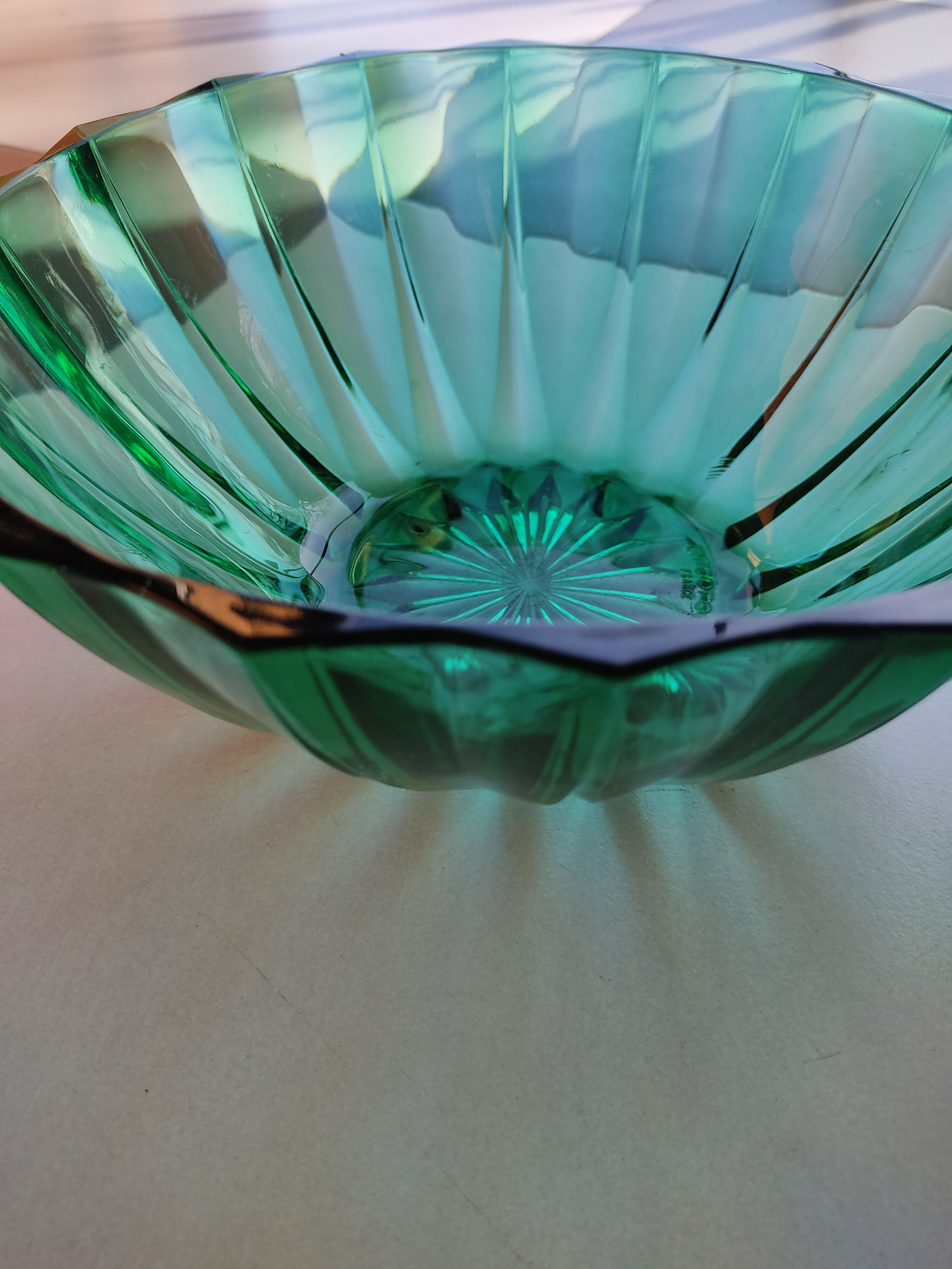 Vintage green salad bowl