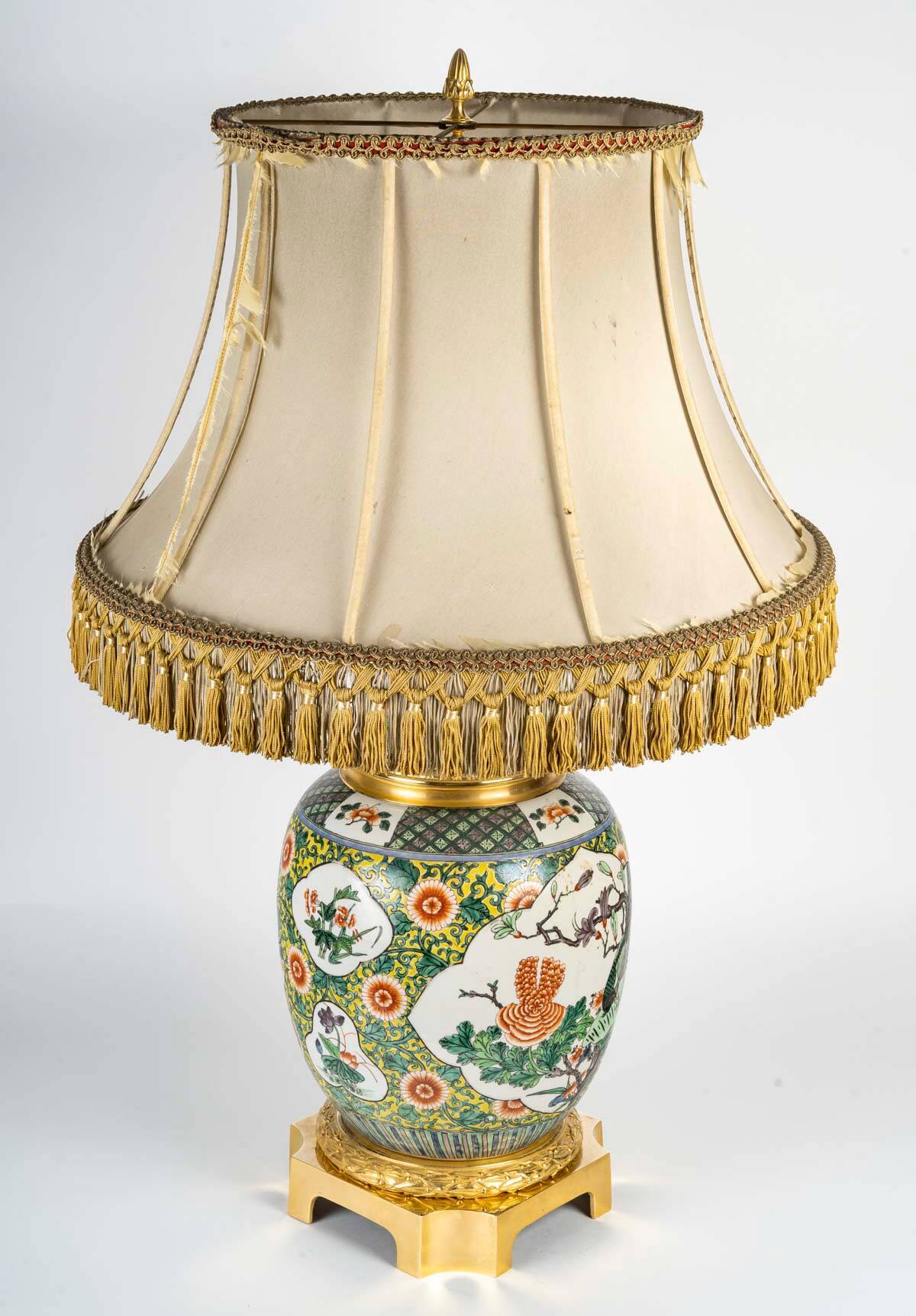 Samson Porcelain Lamp in Chinese Style, 19th Century