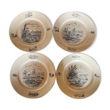 Lot de 4 assiettes  Longchamp  anciennes