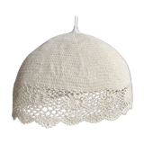 Very large white crochet hanging