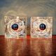 Pair of Ice Cube wall sconces in transparent bubbled glass, 1970s.