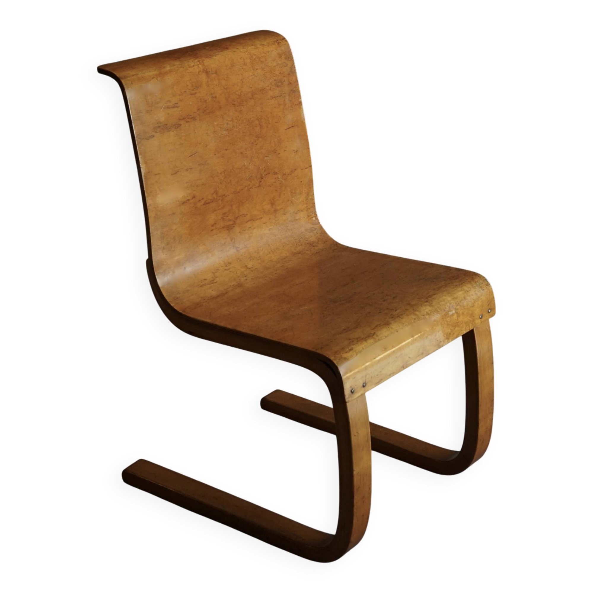 Alvar Aalto model no.21 chair with rare karelian birch seat, Finland 1930s